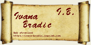 Ivana Bradić vizit kartica